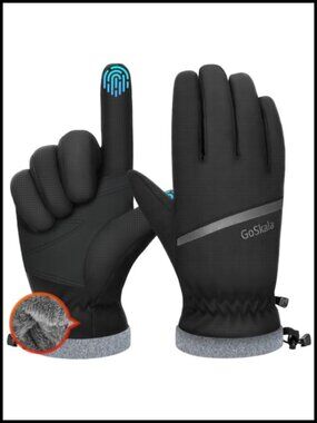 Winter Gloves Waterproof Warm Ski Gloves Touchscreen Fleece Lined